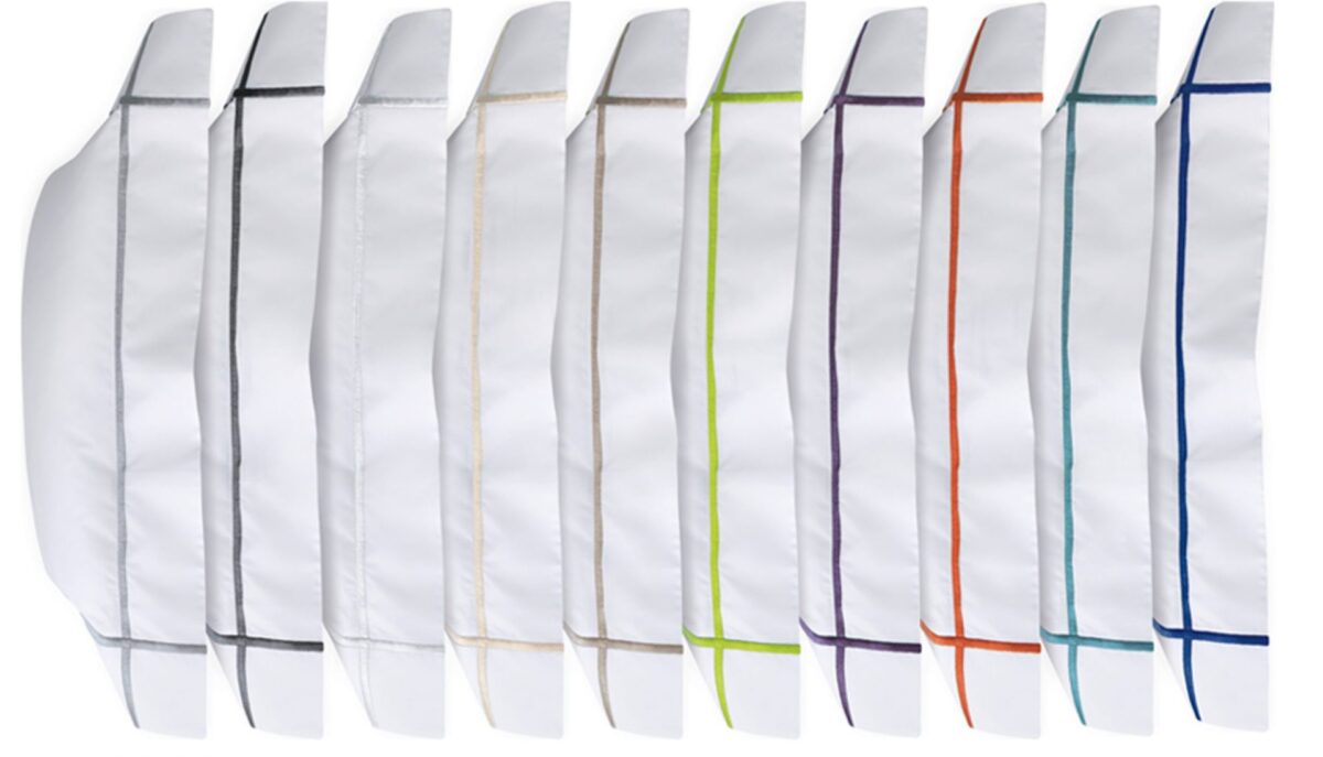 Hotel Pillow Case with Embroidered Border Line - Image 1
